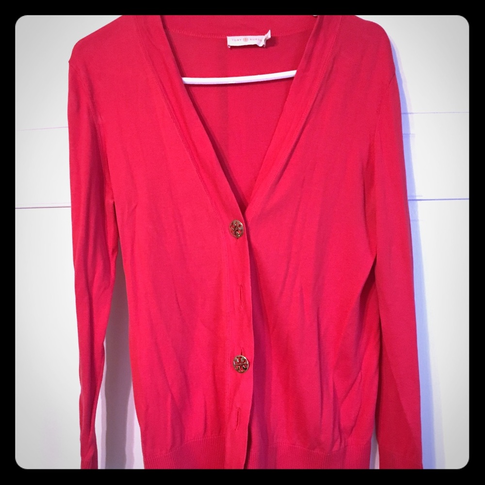 Tory Burch Red Cardigan
